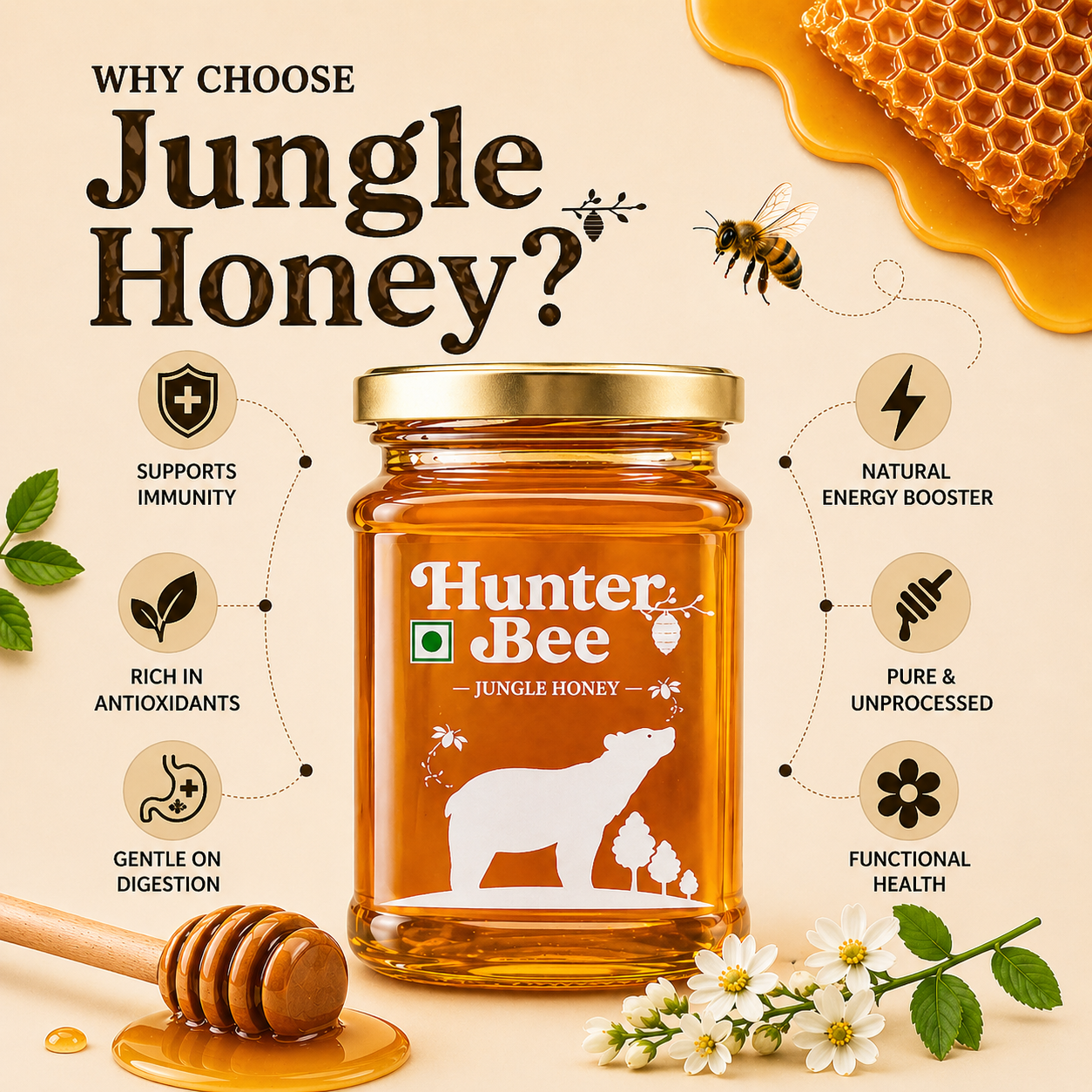 Hunter Bee Junglee Honey