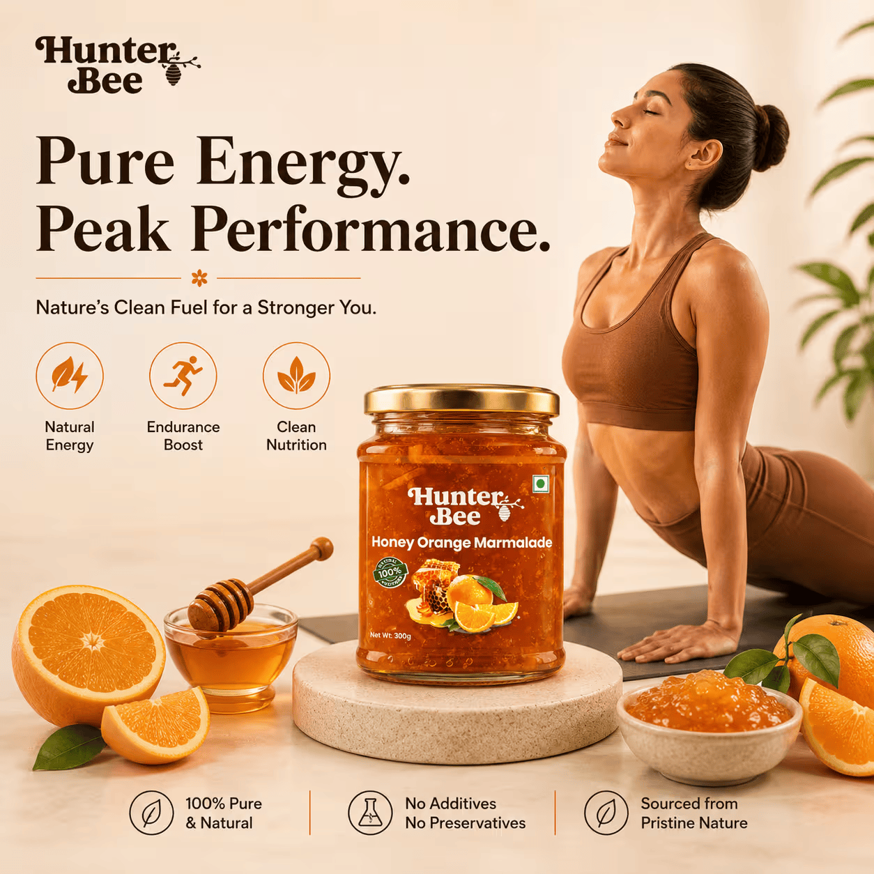 Honey Orange marmalade pure energy