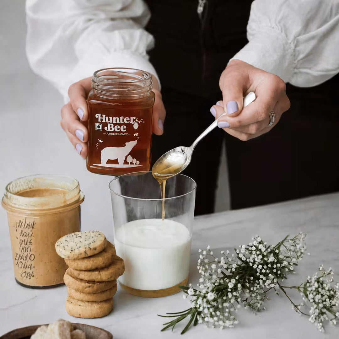 jungle honey mixed in milk