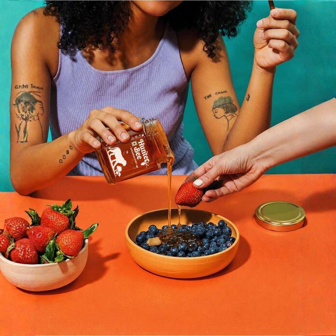 Sundarban Honey with Strawberry & Blue Berry